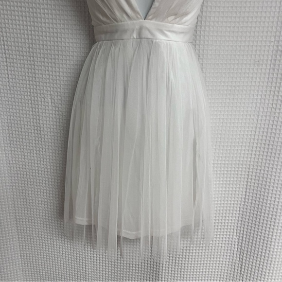 Fashion Nova ladies White tulle  Babydoll Dress size large Measurements - Picture 3 of 8